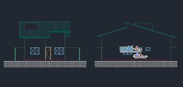 70m2 house in AutoCAD 