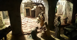 Plaça de Sant Jaume, exposición temporal de pesebres.