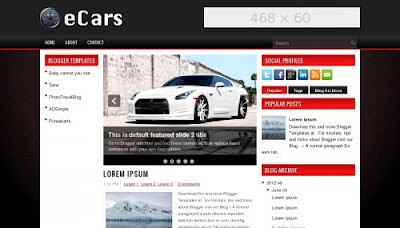 eCars blog template