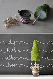 diy burlap ribbon tree | Lorrie Everitt Studio