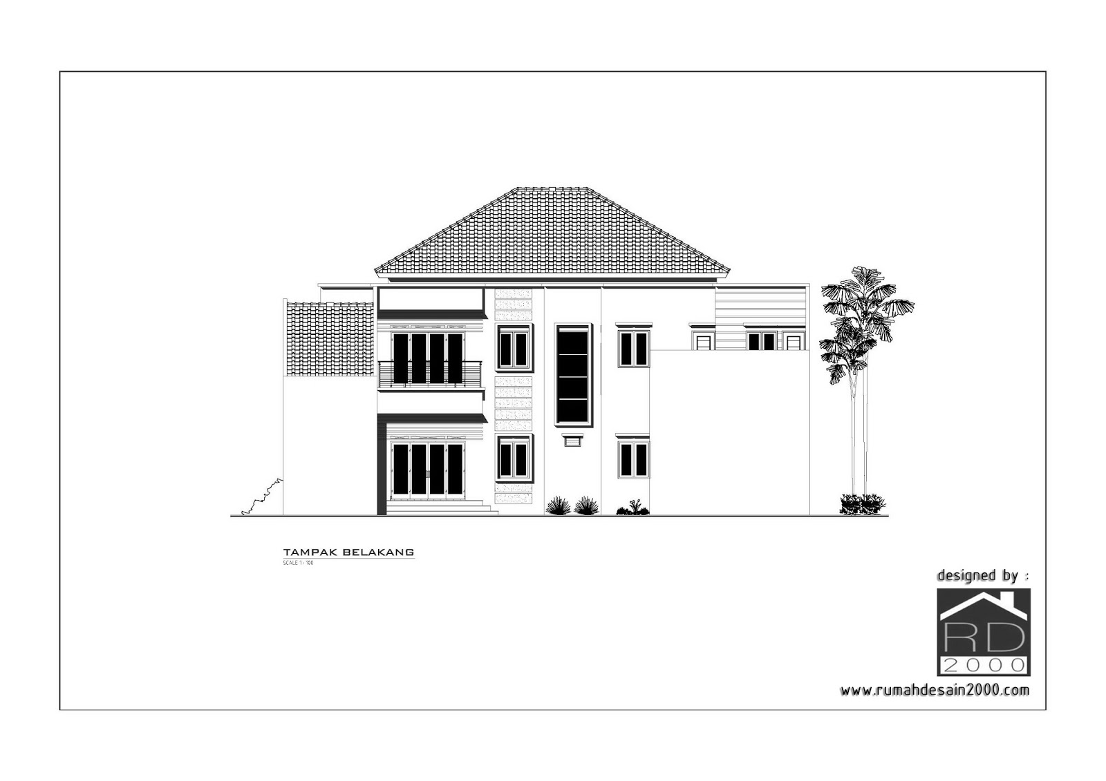 Gambar Desain Rumah Minimalis Tampak Depan Samping Belakang Terbaru