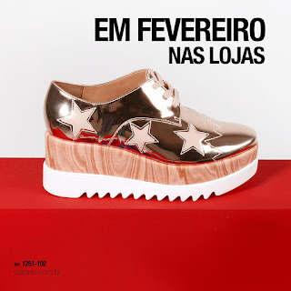 flatform metalizada! Vizzano Em fevereiro nas lojas