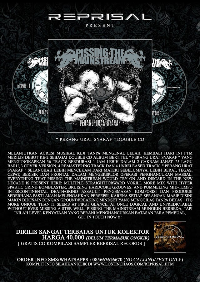 PISSING THE MAINSTREAM - Perang Urat Syaraf ' Double CD MASIH TERSEDIA TERBATAS !!!