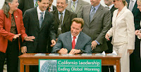 Next week marks the 10-year anniversary of California's landmark global warming law, informally known as A.B. 32. State leaders say the economy has flourished even as emissions have dropped, but economists say California's fiscal picture is not so easy to read. (Photo Credit: AP Images) Click to Enlarge.