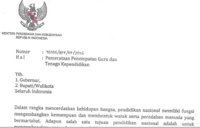 Pemerataan Penempatan Guru & Tenaga Pendidik Edaran Resmi Kemdikbud