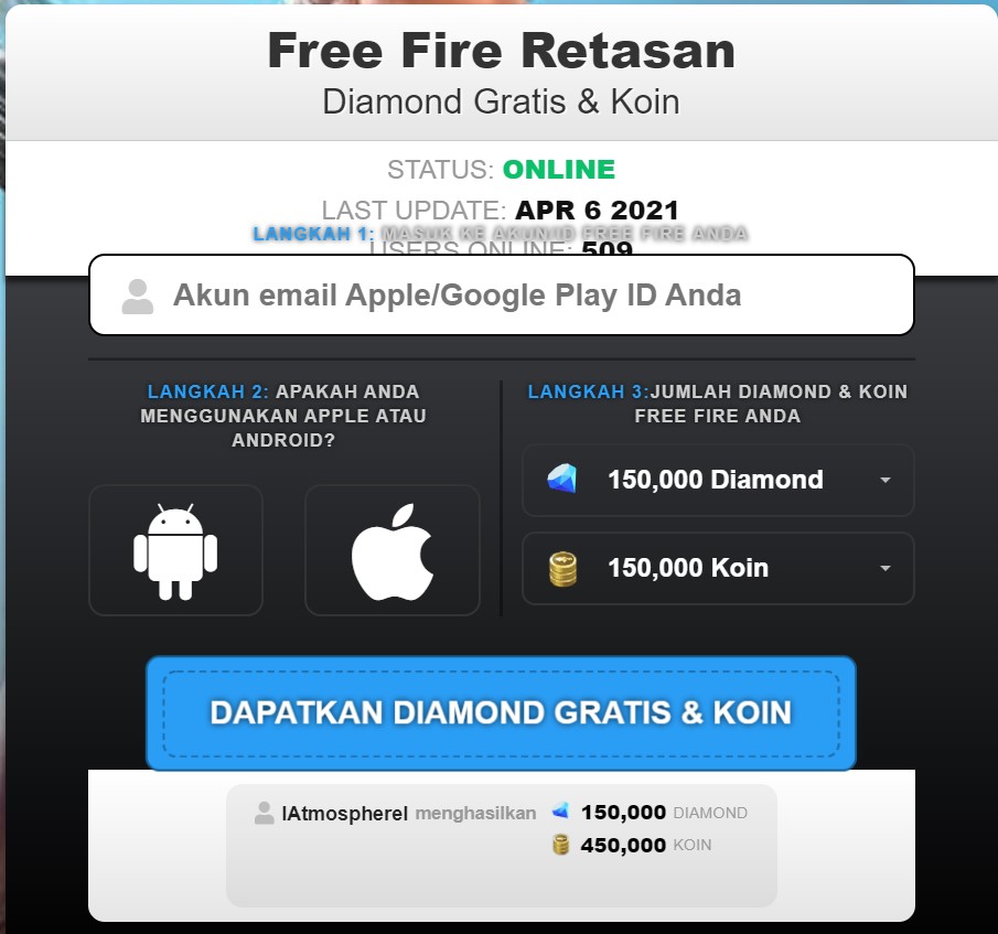 Free Fire Retasan