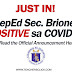 DepEd Sec. Briones tested Postive to COVID-19