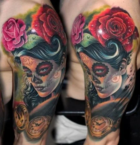 Tatuajes del dia de los muertos, Catrinas Calaveras y muertecitos 