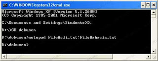   teks editor sederhana yang sudah ada semenjak Windows  Trik Membuat File Teks Tersembunyi Dengan Notepad