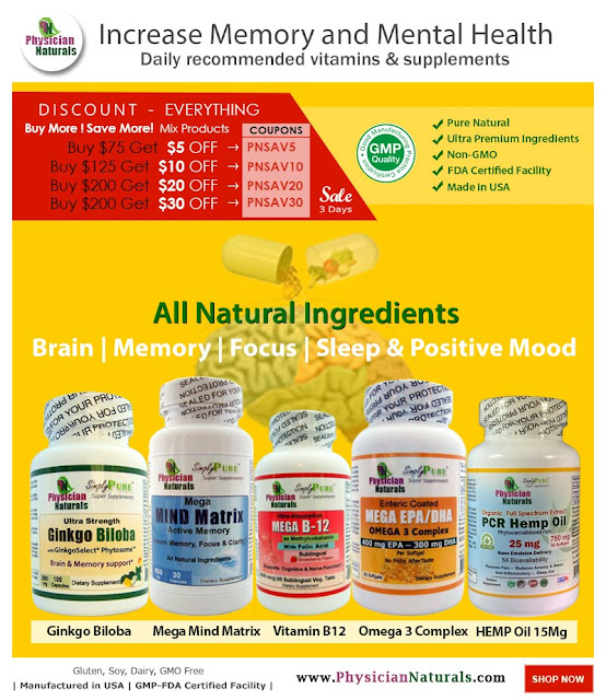 Vitamins - Supplements - Herbs Brain Memory Focus Sleep Positive Mood