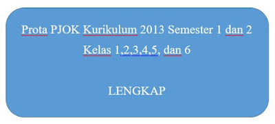 Blog Format RPP memberikan perangkat PJOK bagi Guru Wali Kelas SD atau guru mata pelajaran Prota PJOK SD K13 Revisi Untuk Kelas 1,2,3,4,5,6