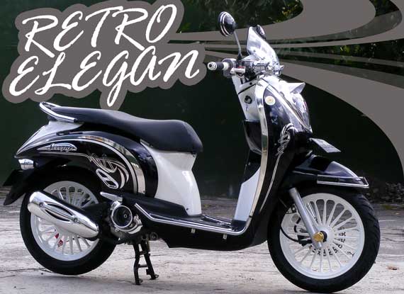  Modifikasi  Honda Scoopy  Retro Modifikasi Motor 