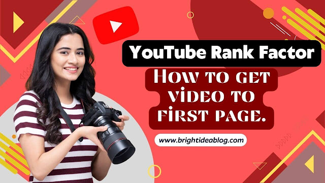 YouTube Rank Factor. How to get video to first page.