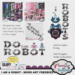 Mommy Me Time Scrapper - I am a Robot - Do the Robot Word Art Preview
