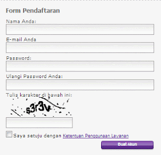 cara membuat website gratis ~ isi form