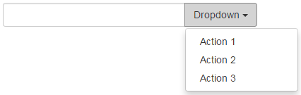bootstrap input group button dropdown
