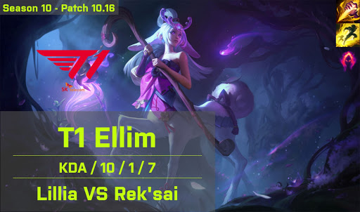 T1 Ellim Lillia JG vs Reksai - KR 10.16