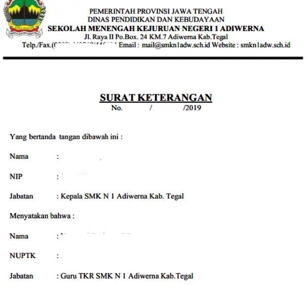 Contoh Surat Pengalaman Mengajar