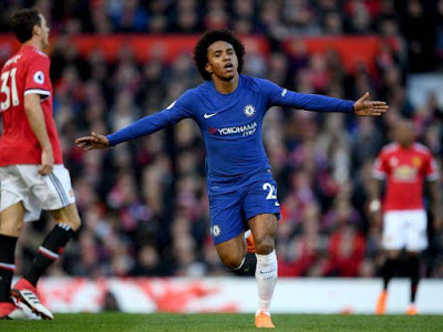 English Premier League side, Manchester United FC, to lure Chelsea star, Willian Borges da Silva away from Stamford Bridge as the Old Trafford outfits look to strengthen the team on the side, reports.  United Boss, Jose Mourinho unsuccessfully tried to sign the 29-year-old last summer and it's believed he'll try again this summer.