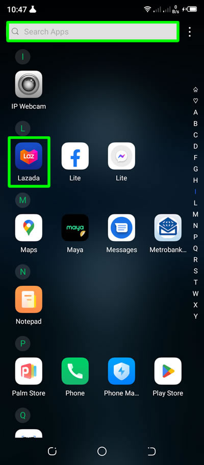 find or search deleted app icon