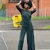 Vintage Chic: Styling the Lace Stitching 3/4 Sleeve Green Jumpsuit