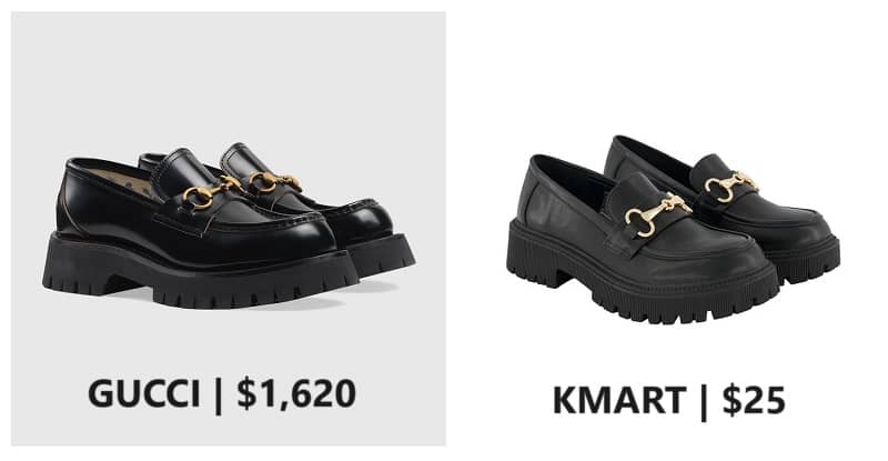 Kmart dupe of GUCCI chunky loafers