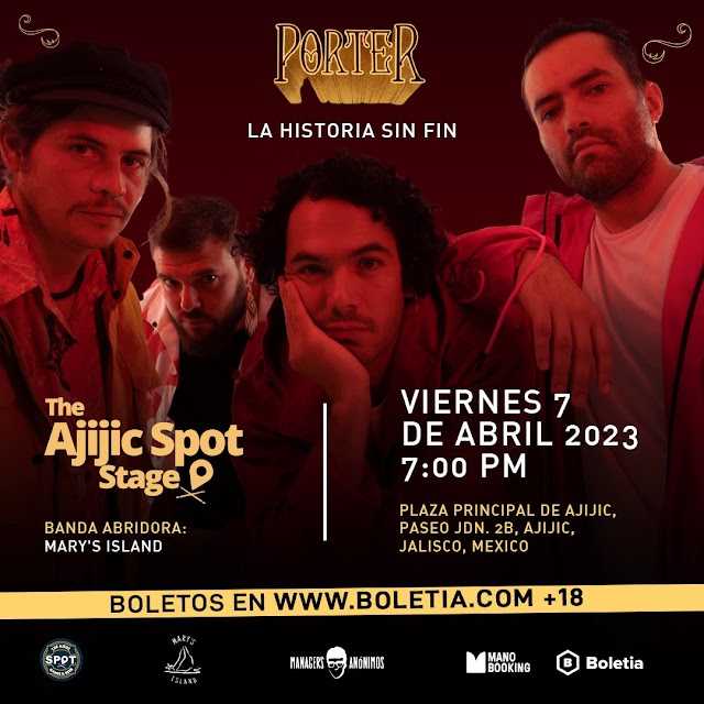 Porter se presentará en Ajijic, Guadalajara. 