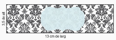  Grey Damasks in Blue Free Printable Candy Bar Labels.