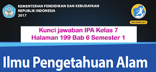 Kunci jawaban IPA Kelas 7 Halaman 199 Bab 6 Semester 1