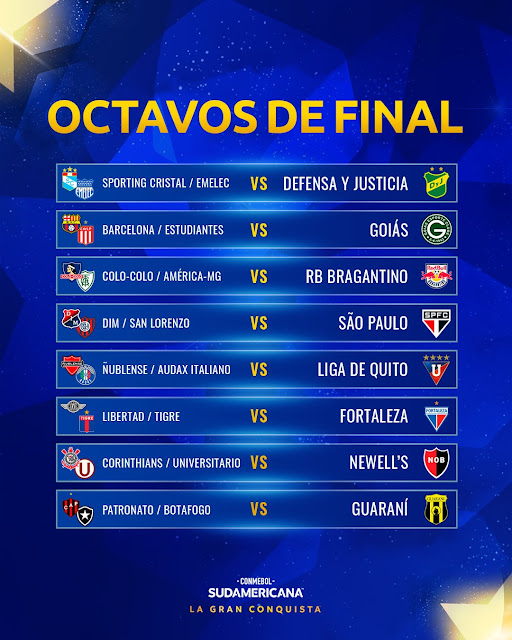 Cruces de Octavos de Final de Copa Sudamericana 2023