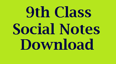 9th class New Social Notes Download