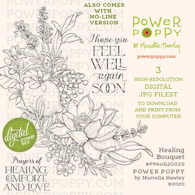 Power Poppy, Marcella Hawley, Healing Bouquet, Digital Image, August 2020