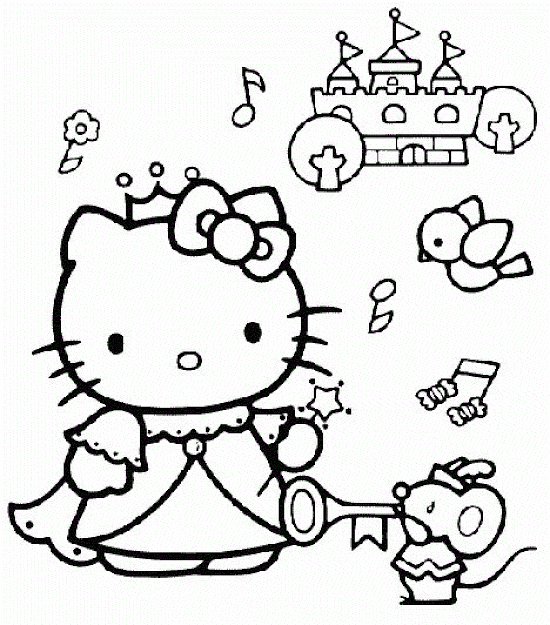Hello Kitty Coloring Pages And