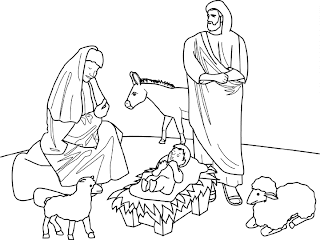  Religious Christmas coloring page for kids