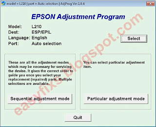 Adjustment Program Epson L210 - ESP EPIL ver.1.0.4