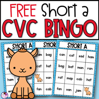 Grab this FREEBIE CVC Bingo activity to use in your classroom during the first week of school.