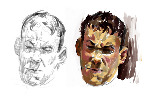 douglas deri, deri, art, fineart, oil, head studies, head paint, paint,head, expressions , tutorial, brush