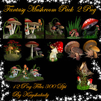 Fantasy mushroom PNG tubes