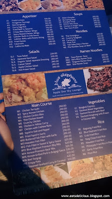 blue elephant in cebu menu