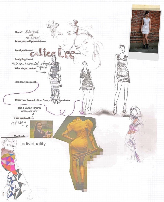Design Duo Alice Lee fill out our 'Cheat Sheet' explaining the inspiration behind their knitwear range. 