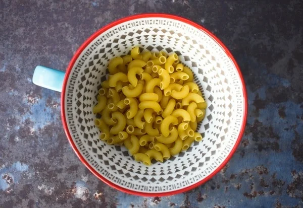 Pasta in mug