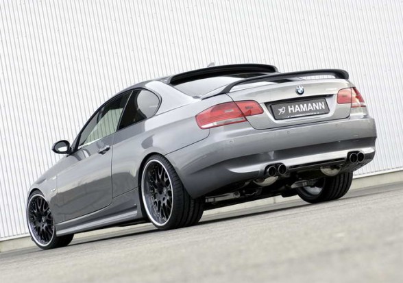 Rear Angle View of 2007 BMW 335i Coupe by Hamann   