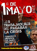 Afiche del primero mayo de la FEDERACION SINDICAL MUNDIAL (mayo fsm)