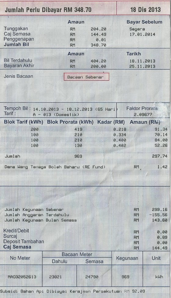 Contoh Bil Elektrik  Desainrumahid.com