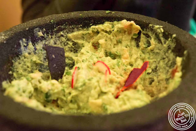 image of guacamole at Trece Mexican Restaurant in NYC, New York