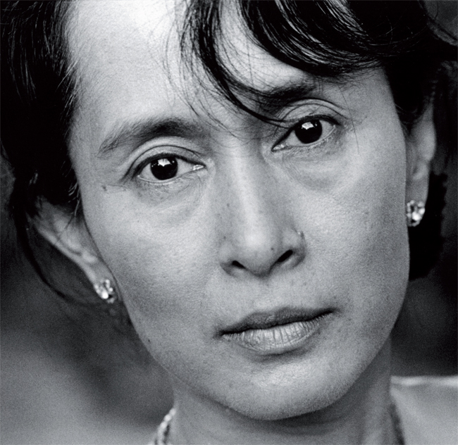 Nobel prize laureate and heroine of the Burmese opposition Aung San Suu Kyi