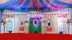 Wedding Stage Design Images 2023 Yellow Decoration Design Village Wedding Ceremony Design - biyer stage decoration - NeotericIT.com