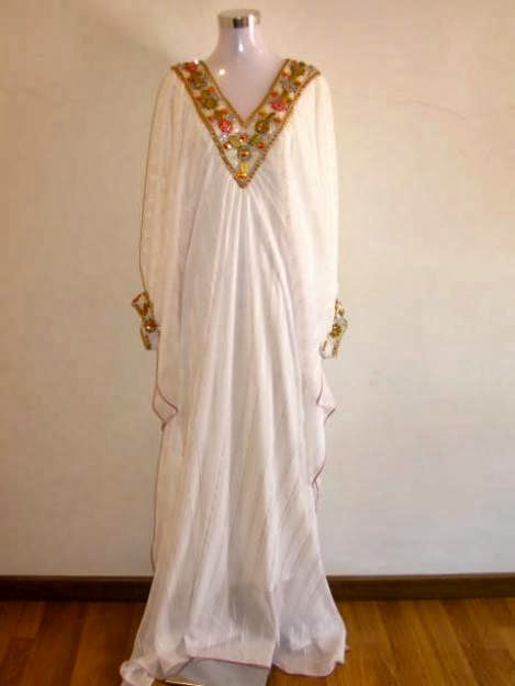 White Embroidery Kaftan