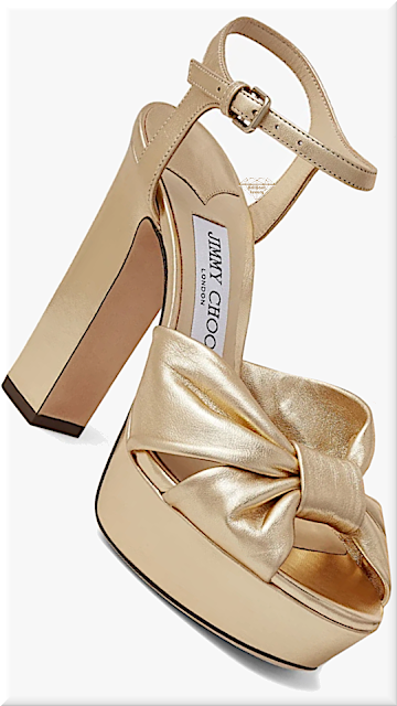♦Jimmy Choo Azia 120 gold metallic nappa leather platform sandals #jimmychoo #shoes #gold #brilliantluxury