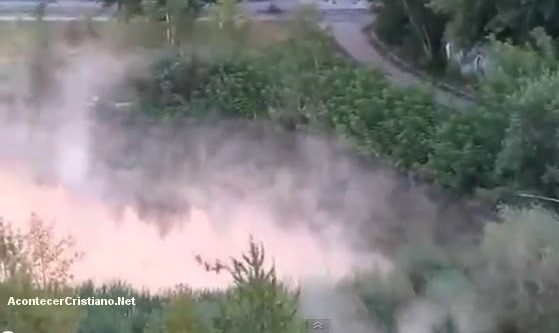 Río de aguas hirviendo en Rusia